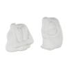 Deco 79 Resin People Decorative Sculpture Abstract Home Decor Statues with Tucked Sitting Position, Set of 2 Accent Figurines 8", 7" H, White view 3