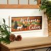 Lodge Wall Art Welcome Framed Cabin Woods and Lake 3.75" W x 15.1" L - Cabin view 2