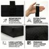 BasicList Extra Large Canvas Tote Bag - Big Reusable Grocery Shopping Heavy Duty, Organizer 6 Inner Pockets, Black view 4
