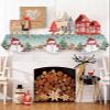 Hokiten Teal Christmas Scarf, 70 x 17 Inch, Red Snowman Xmas Decoration, Botanical Balls Tree Elk Mantel Scarves Fireplace Runner view 3