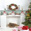 Hokiten Teal Christmas Scarf, 70 x 17 Inch, Red Snowman Xmas Decoration, Botanical Balls Tree Elk Mantel Scarves Fireplace Runner view 4