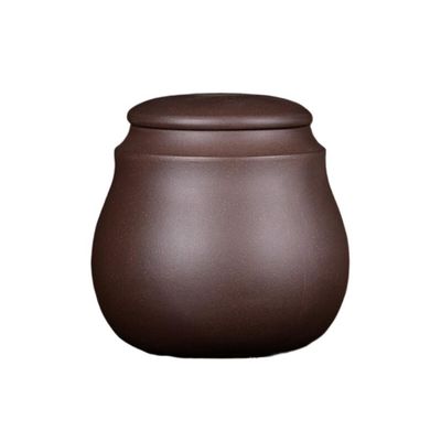 Tea Caddy Purple Sand Tea Storage Container Jar Ceramic Sealed Jar Loose Tea Jar Awakening Tea Jar Chinese Tea Set Single Jar for Kitchen Storage Tea Coffee Sugar(B)