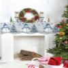 Hokiten Blue Coastal Christmas Mantel Scarf 70 x 17 Inch, Snowman Xmas Tree Mantel Decorations for Fireplace Scarf Xmas Decoration, Nautical Coral Starfish Balls Mantel Scarves Runner for Christmas view 4