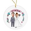 Mr & Mrs Ornament Christmas 2025, Personalized Marriage Ornament with Photo, Customized Wedding Anniversary Ornament Christmas with Name & Year, Gift for Couple, Newlywed Ornament, Just Married Decor view 1