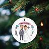Mr & Mrs Ornament Christmas 2025, Personalized Marriage Ornament with Photo, Customized Wedding Anniversary Ornament Christmas with Name & Year, Gift for Couple, Newlywed Ornament, Just Married Decor view 3