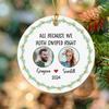 All Because We Both Swiped Right Ornament, Customized Online Dating Ornament Christmas 2025, Personalized Couple Name Year Ornament, Custom Photo Couple Online Ornament Xmas for Boyfriend Girlfriend view 3