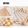LDLCYCN Milk Velvet Checkered Fitted Sheet Mattress Cover King Warm Thicken Mattress Protector Super Soft Bed Cover with Pillowcase Washable 12'' Deep Pocket Mattress Pad,Coffee,120 * 200cm(2PCS) view 3
