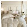 GLAMDIA Luxury Jacquard Velvet Bed Linen Winter Comforter Bedding Set Microfiber Duvet Cover Quilt Bed Cover Full Set Double Bed Sheets,Bed view 2