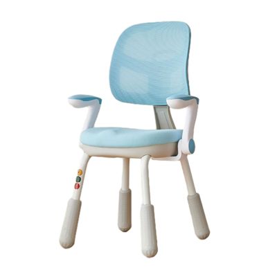 AHDFY Kids' Study Chair Study Chair for Students Chair for Bedroom Desk Small Desk Chairs for Small Spaces, Adjustable Seat Height, Can Be Flipped 90 Degrees, Blue,Blue