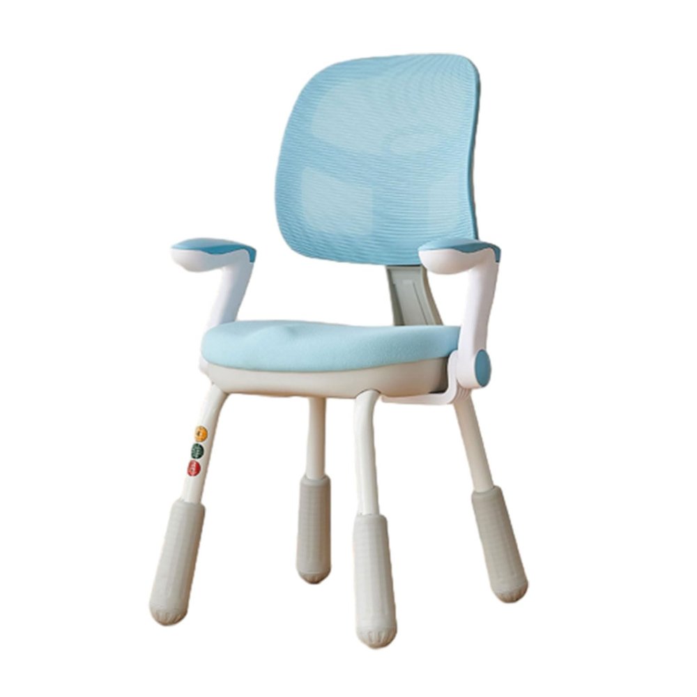 AHDFY Kids' Study Chair Study Chair for Students Chair for Bedroom Desk Small Desk Chairs for Small Spaces, Adjustable Seat Height, Can Be Flipped 90 Degrees, Blue,Blue