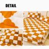 LDLCYCN Milk Velvet Checkered Fitted Sheet Mattress Cover King Warm Thicken Mattress Protector Super Soft Bed Cover with Pillowcase Washable 12'' Deep Pocket Mattress Pad,Yellow,120 * 200cm(2PCS) view 3