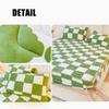 LDLCYCN Milk Velvet Checkered Fitted Sheet Mattress Cover King Warm Thicken Mattress Protector Super Soft Bed Cover with Pillowcase Washable 12'' Deep Pocket Mattress Pad,Green,200 * 220cm view 3