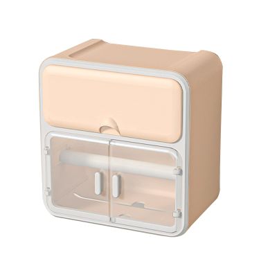 MOAIYU Wall Mounted Tissue Box Hanging Paper Towel Holder Box for Bathroom Dormitory Wall Window Organization