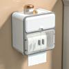 MOAIYU Wall Mounted Tissue Box Hanging Paper Towel Holder Box for Bathroom Dormitory Wall Window Organization view 2