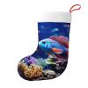 HCBPWVQA Coral Reef Fish Aquarium Christmas Stockings Personalized Family Xmas Stockings with White Plush Trim Xmas Hanging Stocking Holiday and Farmhouse Stocking for Christmas Decoration view 1