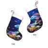 HCBPWVQA Coral Reef Fish Aquarium Christmas Stockings Personalized Family Xmas Stockings with White Plush Trim Xmas Hanging Stocking Holiday and Farmhouse Stocking for Christmas Decoration view 3