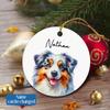 2026 Australian Shepherd Ornament Christmas, Personalized Name Dog Christmas Ornament, Custom Australian Shepherd Lover Ornament Xmas Tree, Australian Shepherd Owner Ornament Gift for Dog Dad Dog Mom view 2