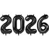 2026 Balloons Black, 40 Inch 2026 Balloons Number, Large 2026 Balloon Numbers for 2026 New Years Eve Party Supplies, 2026 Foil Balloons for New Years Decorations 2026 view 1
