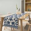 JanJCurt Chinoiserie Table Runner, Asian Chinese Blue Ceramic Japanese Branches Flowers Table Runner for Farmhouse Kitchen Dining Table Home Party Decor, 13x120inch view 2