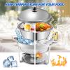 Jacgood Chafing Dish for Buffet, 6 Pack 6 QT Stainless Steel Chafing Servers Food Warmer Sets with Trays Pan Lid Folding Frame Stand for Kitchen Party Banquet Dining view 3
