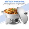 Jacgood Chafing Dish for Buffet, 6 Pack 6 QT Stainless Steel Chafing Servers Food Warmer Sets with Trays Pan Lid Folding Frame Stand for Kitchen Party Banquet Dining view 4