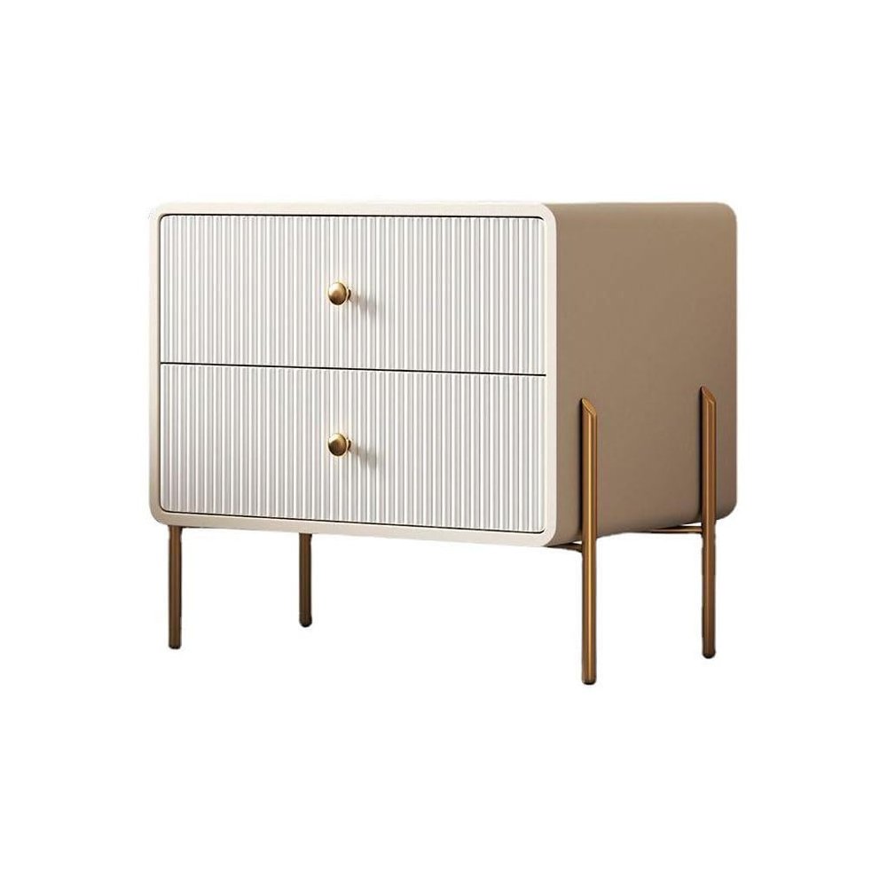 Bedroom Furniture Modern Fashionable Light Luxury Cream Style Bedside Table Solid Wood Creative Simple Bedside Table Storage Cabinet End Tables Bedroom