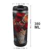 QWJKM Travel Mug with Lid Flowers in Ice Cream Insulated Tumbler Leak-Proof Travel Coffee Mug 12 Oz Stainless Steel Tumbler Reusable Thermal Cup for Car, Camping, Travel view 2