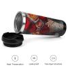 QWJKM Travel Mug with Lid Flowers in Ice Cream Insulated Tumbler Leak-Proof Travel Coffee Mug 12 Oz Stainless Steel Tumbler Reusable Thermal Cup for Car, Camping, Travel view 3