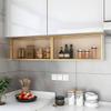LAKIQ Modern Wall Mounted Storage Cabinet with Door Manufactured Wood Display Stand Storage Cabinet for Kitchen Bathroom (White - Without Led Lights, 19.5" L x 7.5" W x 12" H) view 4