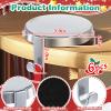 WYTAOHZL 6 Pack Christmas Stocking Holder Round Mantle Stocking Holders with Non-Slip Bases Metal Hanging Hooks for Christmas Fireplace Stand DIY Decoration,Silver view 2
