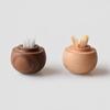 Black Walnut Toothpick Box Toothpick Dispenser Restaurant Home Kitchen Dining Christmas Thanksgiving Solid Wood Toothpick Holder Birthday Gift Home Decoration Toothpick 180 Pieces (Brown pear) view 4
