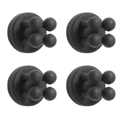 cheshjulv Toothbrush Holder, 4 pcs, Silicone Material, Multi-Functional Hook, Used for Hanging Keys, Toothbrush, Razor, Perfect for Kitchen, Bathroom, Living Room, Office (Mountain Lime)