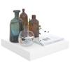 MINERWALL Floating Wall Shelves 4 pcs High Gloss White 9.1"x9.3"x1.5" MDF,Modern Floating Wall Shelves for Home Decor and Storage Invisible Mounting Set of 4 Wall Shelves, Shelving view 4