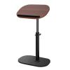 Haibinsuo C Table End Table, Adjustable Height Skinny Side Table, 360 Degree Swivel TV Tray Table, Night Stand with 2-Tier Storage Shelf, Reversible Couch Table Drink Table,Snack Table Brown view 4
