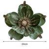 24cm Christmas Poinsettia Artificial Glitter Flower Hanging Xmas Party Tree Flower Garland Ornaments for Xmas Tree Ornament Wedding Birthday Wreath Decoration(Green) view 4