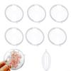 10X Plastic Clear Flat Ball, Transparent Christmas Ornaments Photo Props DIY Dry Flower Ball, Fillable Ornaments Ball Decor for Home Decor Wedding Candy Christmas Gifts-Box 7-11cm(11CM) view 1