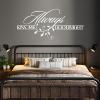 Always Kiss Me Goodnight Metal Wall Art, Love Quotes Metal Wall Decor, Romantic Wall Art, Metal Words Wall Decor, Kiss Wall Art, Above Bed Wall Decor, Wall Hanging, Couple Gifts (White, 24"x11" | 60x28cm) view 1