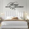 Always Kiss Me Goodnight Metal Wall Art, Love Quotes Metal Wall Decor, Romantic Wall Art, Metal Words Wall Decor, Kiss Wall Art, Above Bed Wall Decor, Wall Hanging, Couple Gifts (White, 24"x11" | 60x28cm) view 2