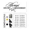 Always Kiss Me Goodnight Metal Wall Art, Love Quotes Metal Wall Decor, Romantic Wall Art, Metal Words Wall Decor, Kiss Wall Art, Above Bed Wall Decor, Wall Hanging, Couple Gifts (White, 24"x11" | 60x28cm) view 4