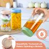 DRKIO 24 Oz Overnight Oats Containers with Lids - 6 Pack Glass Storage Jars with Airtight Lids Wide Mouth Mason Food Jars Great for Meal Prep Salad Chia Pudding Snacks Yogurt Sugar Spice Cereal view 3