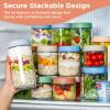 DRKIO 24 Oz Overnight Oats Containers with Lids - 6 Pack Glass Storage Jars with Airtight Lids Wide Mouth Mason Food Jars Great for Meal Prep Salad Chia Pudding Snacks Yogurt Sugar Spice Cereal view 4