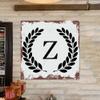 12x12"inch Aluminum Retro Personalized Metal 'Z' Logo - Ideal for Home Gardens, Bedrooms,Kitchens - Fade-Resistant, Waterproof, Long-Lasting view 3