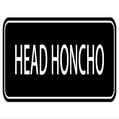 Head Honcho Sign, Acrylic 10"X3" Self Adhesive Door Sticker Wall Mounting Sign For Office Business Hotel