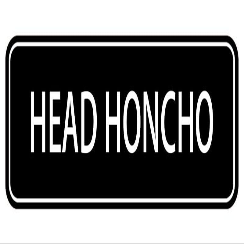 Head Honcho Sign, Acrylic 10"X3" Self Adhesive Door Sticker Wall Mounting Sign For Office Business Hotel