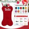 ZGCYSMHT Personalized Dog Christmas Stocking, Custom Bone Shaped Knitted Christmas Stocking, Large Pet Hanging Christmas Stocking(1 Pack) view 4