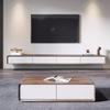 ntumLeap Floating TV Stand Floating Shelves with 4 Doors Suspended Wall Ultra-Thin Narrow Wall Hanging Entertainment Media Console Center for Living Room & Office(Brown) (White 160 * 24 * 20cm) view 1