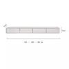 ntumLeap Floating TV Stand Floating Shelves with 4 Doors Suspended Wall Ultra-Thin Narrow Wall Hanging Entertainment Media Console Center for Living Room & Office(Brown) (White 160 * 24 * 20cm) view 4