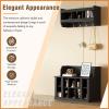BAIESTWANG Shoe Rack Bench with Shelves and 4 Hooks, Elegant Hall Tree with Mounted Coat Rack, Shoe Storage Organizer for Entryway Bedroom Living Room Hallway Entrance Mudroom, Black view 4