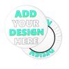 Pzwqkyn Custom Round Bar Chair Cushion Cover Personalized Add Your Photo Text Logo Stool Covers Customize Elastic Washable Stool Seat Cover 12 in, White view 2