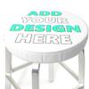 Pzwqkyn Custom Round Bar Chair Cushion Cover Personalized Add Your Photo Text Logo Stool Covers Customize Elastic Washable Stool Seat Cover 12 in, White view 3
